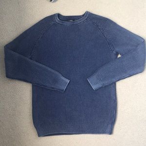 Pull & Bear blue distressed sweater